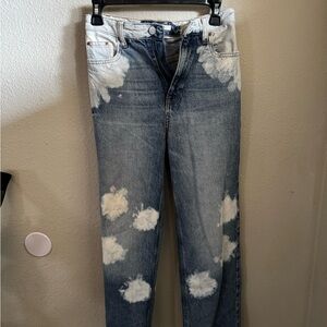 PacSun Blue and White Straight Leg Jeans
